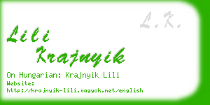 lili krajnyik business card